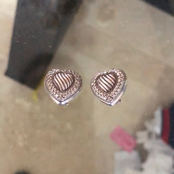 David Yurman heart earrings - Picture 1 of 2